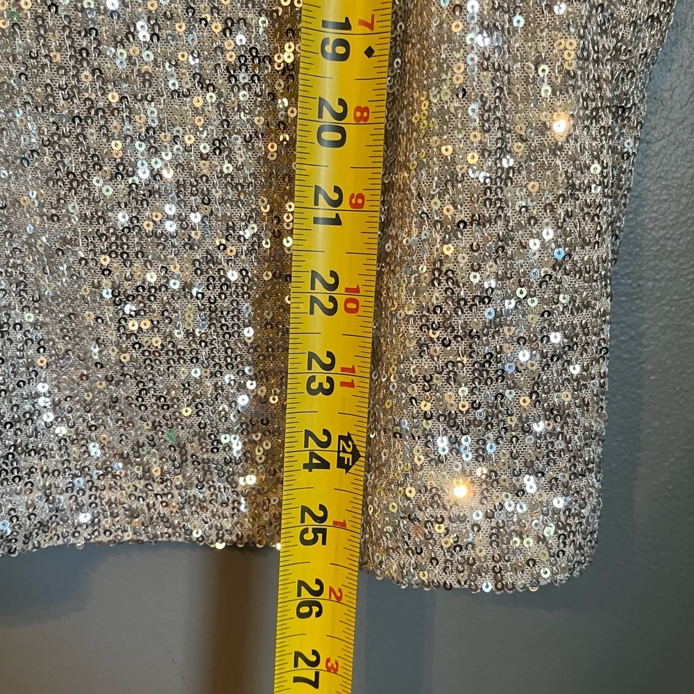 Steve Madden Silver Sequin Tank Top - Picture 8 of 9